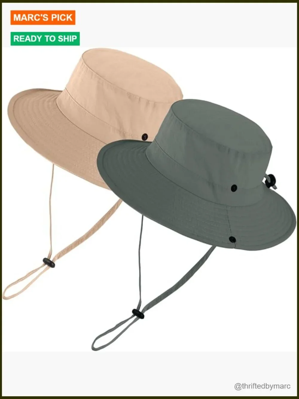 Wide Brim Sun Hat for Kids UPF 50+ Protection Bucket Hat 2 Pack